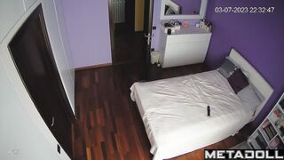Busty Ukrainian brunette sex worker changes her panties after taking a shower