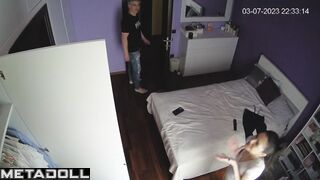 Busty Ukrainian brunette sex worker changes her panties after taking a shower