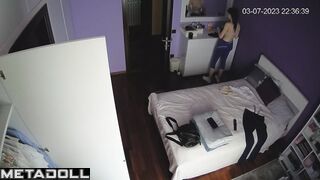Busty Ukrainian brunette sex worker changes her panties after taking a shower