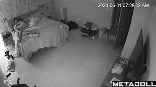 Cheating Israeli brunette mother fucks her virgin son real spy cam