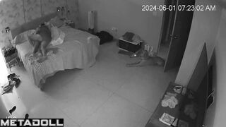 Cheating Israeli brunette mother fucks her virgin son real spy cam