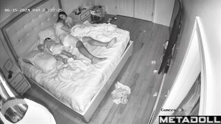 Big tits New Zealander brunette wife is fucked on the floor voyeur cam