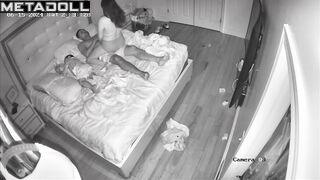 Big tits New Zealander brunette wife is fucked on the floor voyeur cam