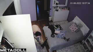 Tattooed Estonian brunette belly dancer with beautiful boobs in sexy underwear