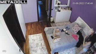 Old Australian brunette celebrity changes her wet and dirty panties before having sex