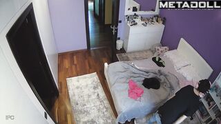 Old Portuguese brunette Gogo dancer with small tits in new panties