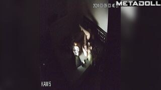 New couple fuck in their messy room hidden camera