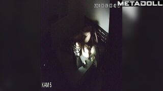 New couple fuck in their messy room hidden camera