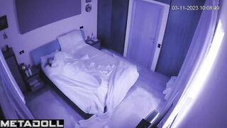 My real neighbours having sex wildly in their bed spy cam record
