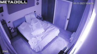 My real neighbours having sex wildly in their bed spy cam record