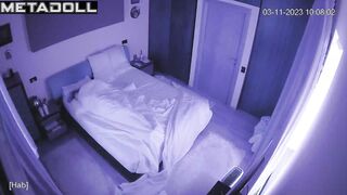 My real neighbours having sex wildly in their bed spy cam record