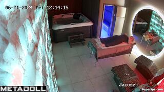 Mature woman receives a massage from a young girl