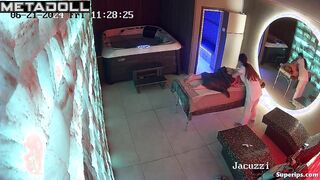 Mature woman receives a massage from a young girl