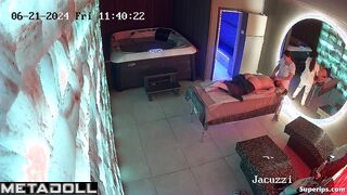 Mature woman receives a massage from a young girl