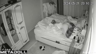 Mature tattooed couple fucks in their bed