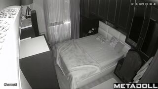 Chubby blonde woman rides her husband