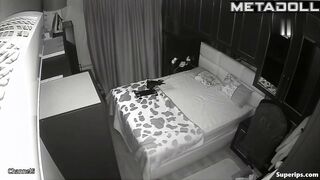 Chubby blonde woman rides her husband