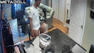 American blonde girl receives oral sex