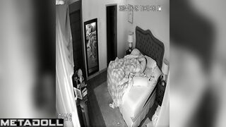 Mom and Dad having sex brutally in their bed voyeur cam