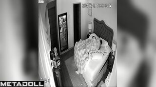 Mom and Dad having sex brutally in their bed voyeur cam