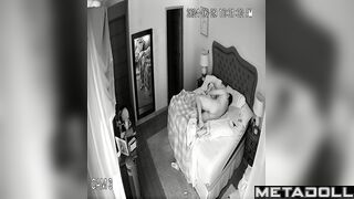 Mom and Dad having sex brutally in their bed voyeur cam