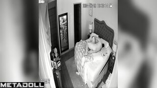 Mom and Dad having sex brutally in their bed voyeur cam