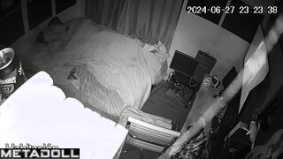 New couple having sex before going to sleep voyeur cam