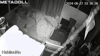 New couple having sex before going to sleep voyeur cam