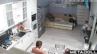 Big ass Russian brunette mature wife fucked hard in Morning real spy cam