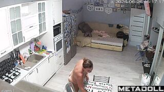 Big ass Russian brunette mature wife fucked hard in Morning real spy cam