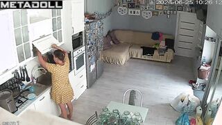 Busty Canadian blonde doctor with big natural tits in sexy thong