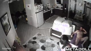 Russian mom fucks with her husband on the couch