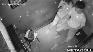 Asian teenage couple masturbate in karaoke