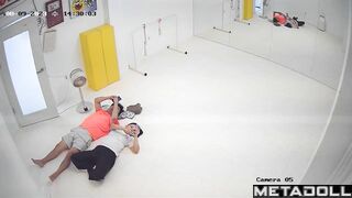 Naughty Asian teachers fuck in the gym