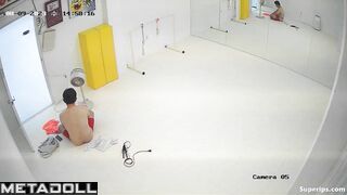 Naughty Asian teachers fuck in the gym