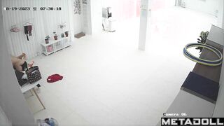 Naughty Asian teachers fuck in the gym