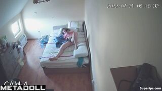 German girl masturbates watching porn