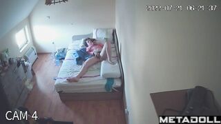 German girl masturbates watching porn