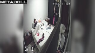 Gorgeous busty girl masturbates on her bed