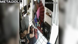 Real married couple having sex on their bed hard hidden camera