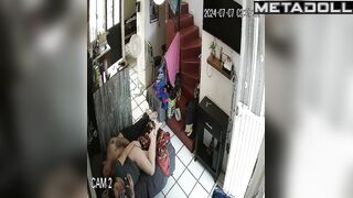 Real married couple having sex on their bed hard hidden camera
