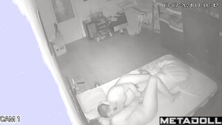 Georgeouse British blonde woman fucks her husband in her daughter’s room spy cam