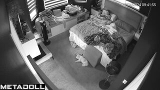 Georgeouse brunette wife fingers herself spy cam