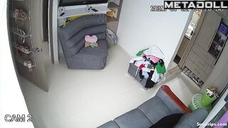 Hot Latina girl naked in her room