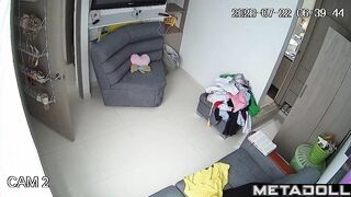 Hot Latina girl naked in her room