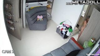 Hot Latina girl naked in her room