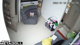 Hot Latina girl naked in her room