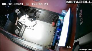 Korean college couple masturbating in the karaoke