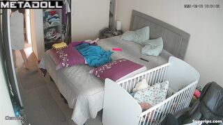 Busty Latina mom gets dressed in her room