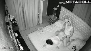 Chunky Finnish brunette step-mom fucks a young guy spy cam record